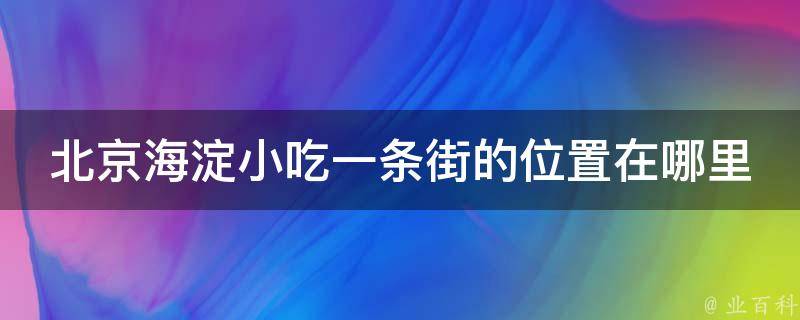 北京海淀小吃一条街的位置在哪里？