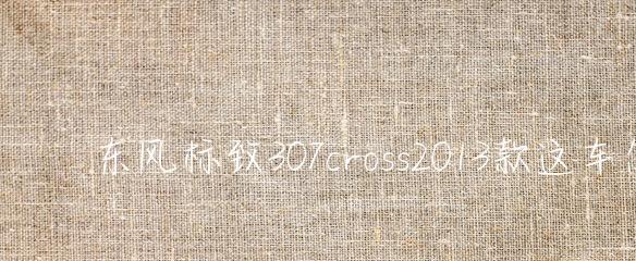 东风标致307怎么样，2013 款东风标致 307cross 性能如何？用户评价怎样