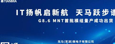 天马 G8.6 MNT 首批模组量产出货