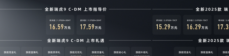 2025款瑞虎9.上市新，油电同发齐上市 15.29万起售 深度解析奇瑞旗舰哲学